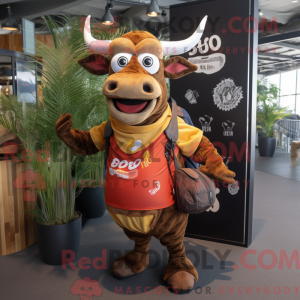 Rust Zebu maskot kostume...