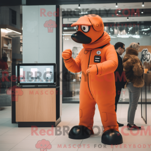 Orange Dog mascot costume...