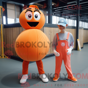 Peach Handball Ball mascot...