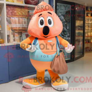 Peach Handball Ball maskot...