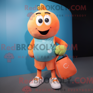 Peach Handball Ball mascot...