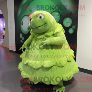 Lime Green Glyptodon mascot...