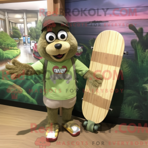 Olive Skateboard mascot...