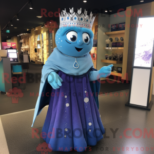 Blue Queen maskot kostume...