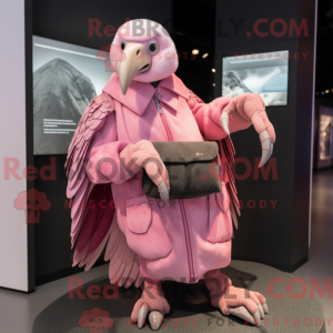 Pink Vulture mascot costume...