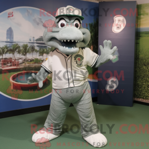 Silver Crocodile mascot...
