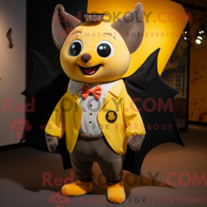 Yellow Bat mascot costume...