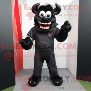 Black Demon maskot kostume...