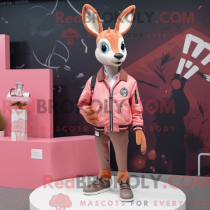 Pink Roe Deer mascot...