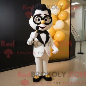 Guld Mime maskot kostume...