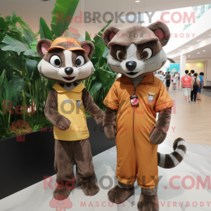 Brown Civet mascot costume...