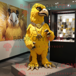 Geel Eagle-mascottekostuum...