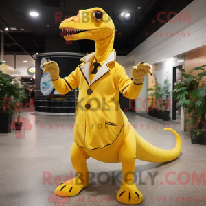 Yellow Coelophysis mascot...