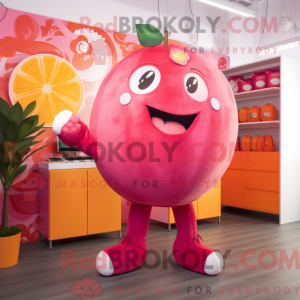 Magenta grapefrugt maskot...