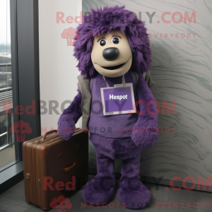 Purple Shepard S Pie maskot...