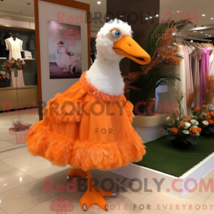 Orange Ostrich mascot...