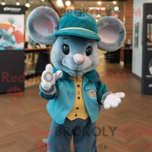 Teal Mouse Maskottchen...