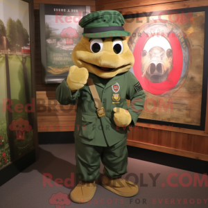 Gold Green Beret mascot...