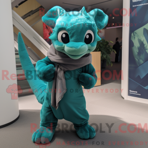 Blågrøn Chupacabra maskot...