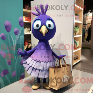 Lavendel Peacock maskot...