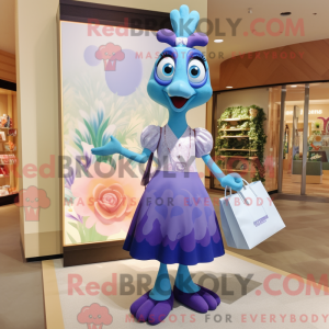 Lavendel Peacock maskot...