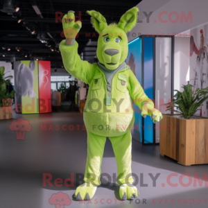 Lime Green Donkey maskot...