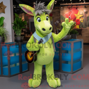 Lime Green Donkey mascot...