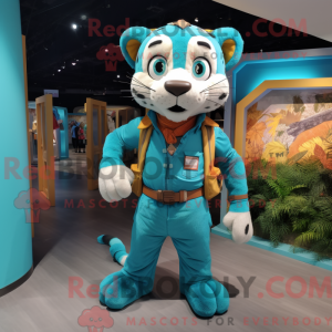 Turquoise Tiger mascot...