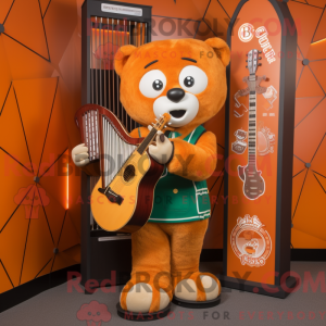 Orange Celtic Harpe maskot...