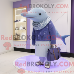 Lavender Blue Whale mascot...