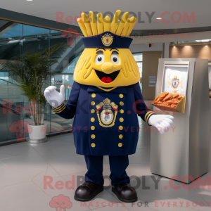 Navy French Fries mascot...