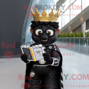 Black King mascot costume...
