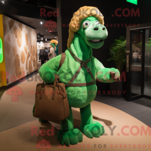 Green Camel mascot costume...