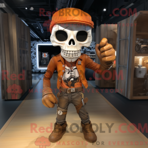 Rust Skull mascot costume...