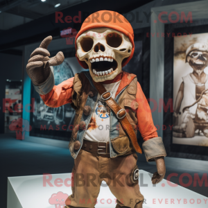 Rust Skull mascot costume...