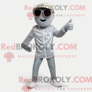 Grå Aglet maskot kostume...