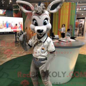 Gray Gazelle mascot costume...