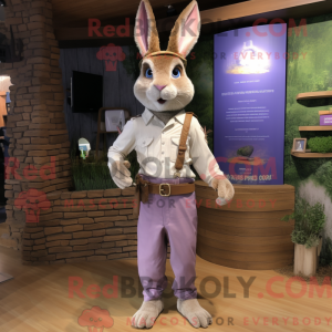 Lavendel Wild Rabbit maskot...