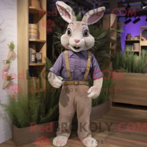 Lavendel Wild Rabbit maskot...