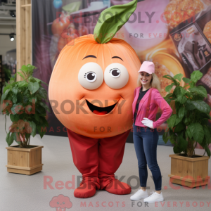 Peach Beet mascot costume...
