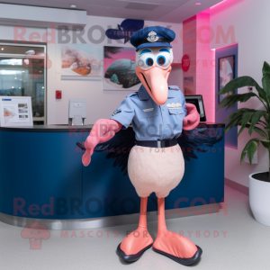 Navy Flamingo maskot drakt...