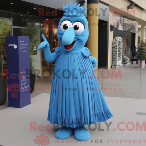 Blue Aglet mascot costume...