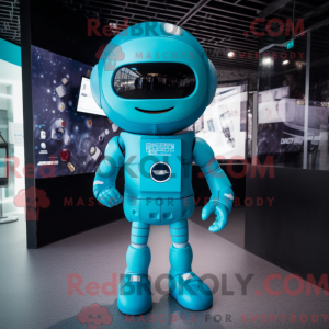 Cyan Astronaut mascot...