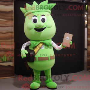 Green Onion mascot costume...