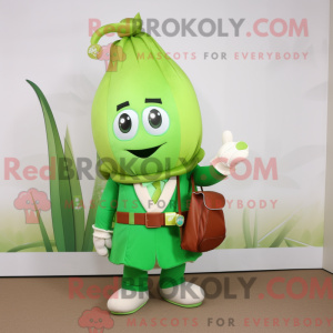Green Onion mascot costume...