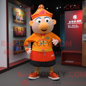 Mandarin mascot costume...