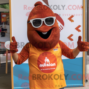 Rust Paella mascottekostuum...