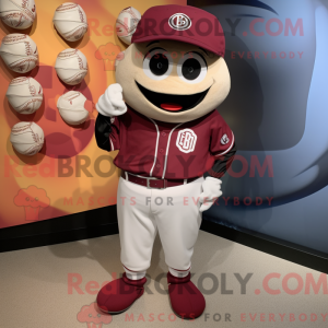 Maroon Baseball Ball mascot...