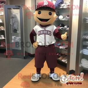 Maroon Baseball Ball maskot...