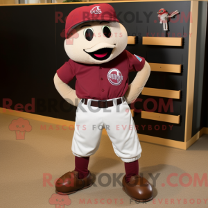 Maroon Baseball Ball maskot...